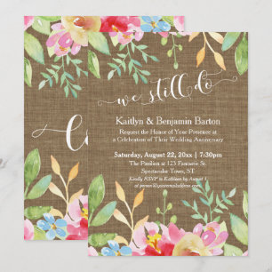 Jute-Spitzen-Lichterkette Wir machen noch Jahresta Einladung