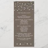Jute-Stern-Lichterkette Rustikale Hochzeitsprogram Programm (Rückseite)