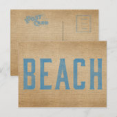 Jute Strand Postkarte (Vorne/Hinten)