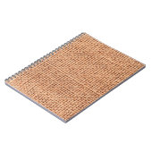 Jute Tasche Sack beige Farbe braun Notizblock (Linke Seite)