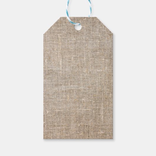 Jute Textile Geschenkanhänger (Vorderseite)