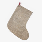 Jute Textile Großer Weihnachtsstrumpf (Vorderansicht (hängend))