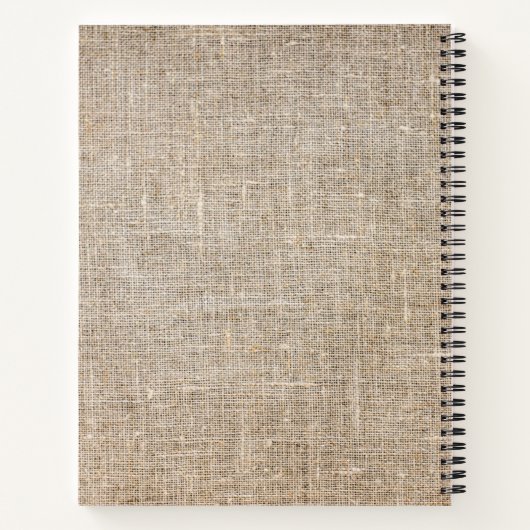 Jute Textile Notizblock (Rückseite)