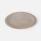 Jute Textile Pappteller (Schrägansicht)