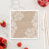 Jute und Spitze Blumen Papier Serviette (Beispiel)