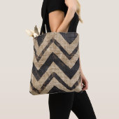 Jute Zickzack Tote Bag Tasche (Von Nahem)