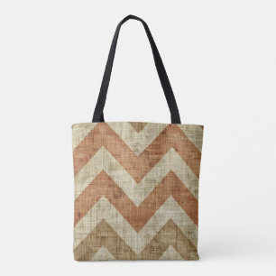 Jute Zickzack Tote Bag Tasche
