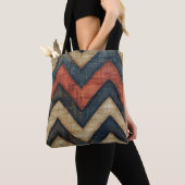 Jute Zickzack Tote Bag Tasche (Von Nahem)