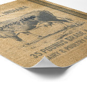 Jutebeutel Kuhfuttersack Poster (Ecke)