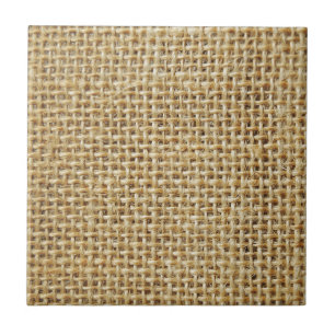 Jutestoff-Textur Fliese