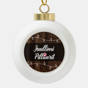 Juullimi Pilluarit Greenlandic frohe Weihnachten Keramik Kugel-Ornament
