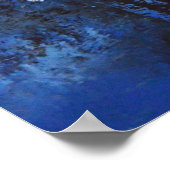 "Juvenile" Abstrakte Kunst-Poster in Blau und Grau Poster (Ecke)