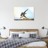 Juvenile Bald Eagle Landing Leinwanddruck (Insitu (Schlafzimmer))