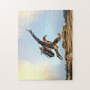 Juvenile Bald Eagle praktiziert seine Landefähigke Puzzle