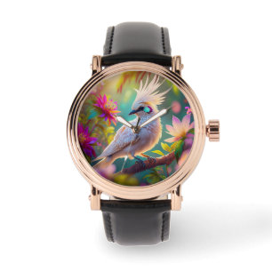 Juvenile Creush Feather Dove Fantasy Bird Armbanduhr