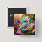 Juvenile Creush Feather Dove Fantasy Bird Button (Vorne & Hinten)