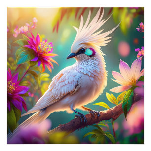 Juvenile Creush Feather Dove Fantasy Bird Fotodruck