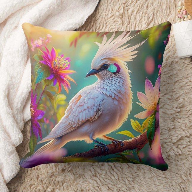 Juvenile Creush Feather Dove Fantasy Bird Kissen (Decke)