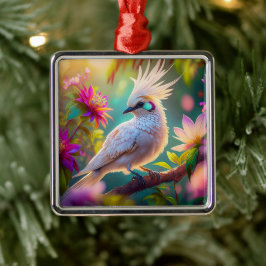 Juvenile Creush Feather Dove Fantasy Bird Ornament Aus Metall