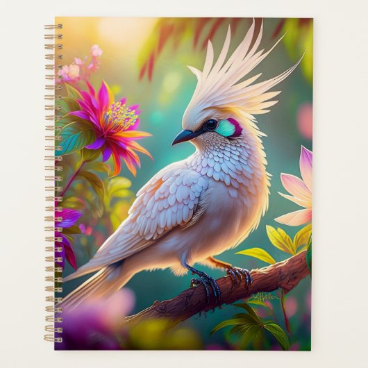 Juvenile Creush Feather Dove Fantasy Bird Planer (Vorderseite)