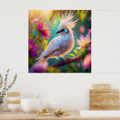 Juvenile Creush Feather Dove Fantasy Bird Poster (Küche)