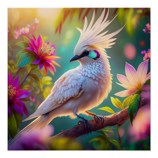 Juvenile Creush Feather Dove Fantasy Bird Poster (Vorderseite)