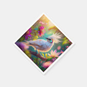 Juvenile Creush Feather Dove Fantasy Bird Serviette (Ecke)