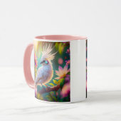 Juvenile Creush Feather Dove Fantasy Bird Tasse (Vorderseite Links)