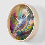 Juvenile Creush Feather Dove Fantasy Bird Uhr (Winkel)