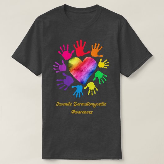 Juvenile Dermatomyositis Awareness Hands Geschenk T-Shirt (Design vorne)