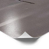 Juvenile Flamingo in Grau mit Reflektion Fotodruck (Ecke)