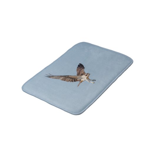 Juvenile Osprey im Flugzeug Badematte (Schrägansicht)