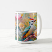 Juvenile Rainbow Woodpecker Fantasy Bird Kaffeetasse (VorderseiteRechts)