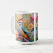 Juvenile Rainbow Woodpecker Fantasy Bird Kaffeetasse (Vorderseite Links)