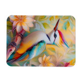 Juvenile Rainbow Woodpecker Fantasy Bird Magnet (Horizontal)