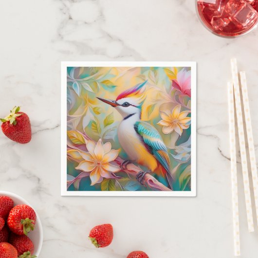 Juvenile Rainbow Woodpecker Fantasy Bird Serviette (Beispiel)