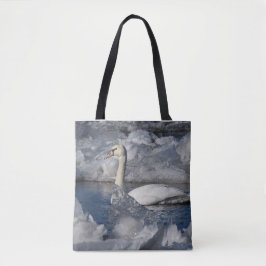 Juvenile Swan im Fluss Icey Tasche