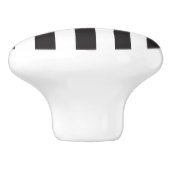 Juventus Torino Streifen Fußballverein Italien Sch Keramikknauf (Seitenansicht)