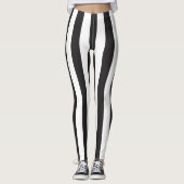 Juventus Torino Streifen Fußballverein Italien Sch Leggings (Vorderseite)