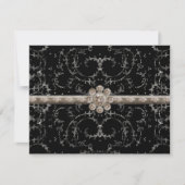 Juwel-Blick-Silber Bling achteckiger Einladung (Vorderseite)