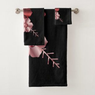 Juwel-Blumen-Badezimmer-Tuch-Set-Entwurf Badhandtuch Set