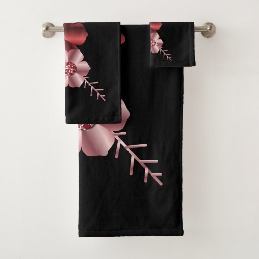 Juwel-Blumen-Badezimmer-Tuch-Set-Entwurf Badhandtuch Set (Insitu)