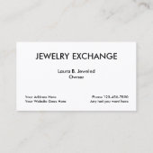 Juwel-Muster-Schmuck-Thema Visitenkarte (Rückseite)