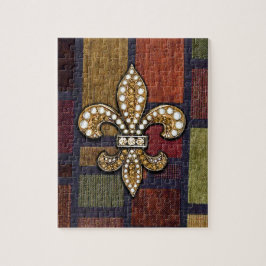 Juwel-Schein-Flecken Lilien-Flor New Orleans Puzzle