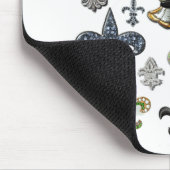Juwel-Schein Lilien-Flor New Orleans Mousepad (Ecke)