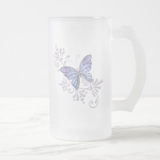 Juwel-Schmetterling Mattglas Bierglas