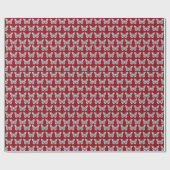 Juwel-Schmetterlinge auf Burgunderrot Geschenkpapier (Flach)