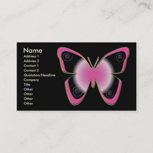 Juwel-Schmetterlinge Visitenkarte (Vorderseite)