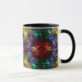 Juwel-Ton-Blumen-Glasmalerei-Kunstbecher Tasse