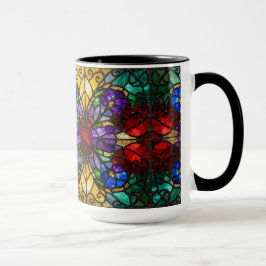 Juwel-Ton-Blumen-Glasmalerei-Kunstbecher Tasse